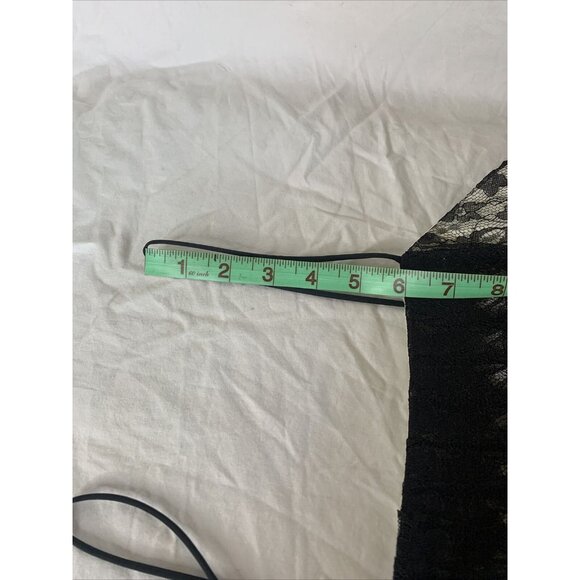 ELIZA J Black Lace Ivory Lining Spaghetti Straps Satin Bow Prom Dance Dress - Picture 8 of 8